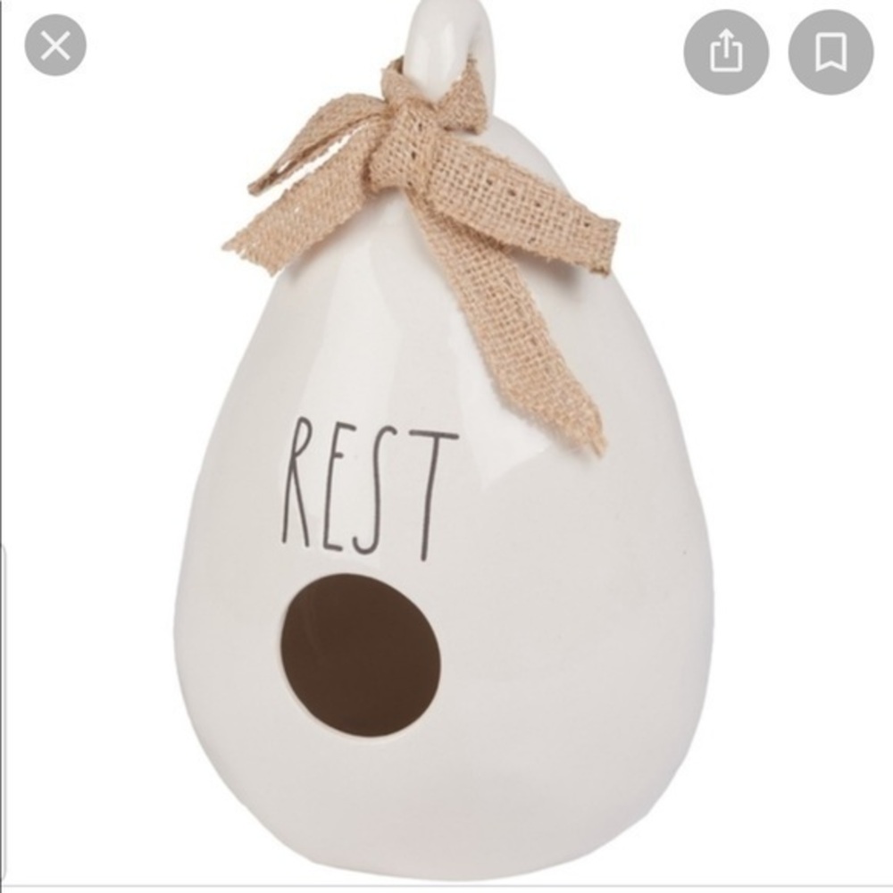 Rae Dunn REST birdhouse